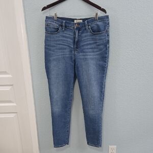 MADEWELL 10" Road Tripper High Rise Denim Blue Ankle Jeans Sz 32